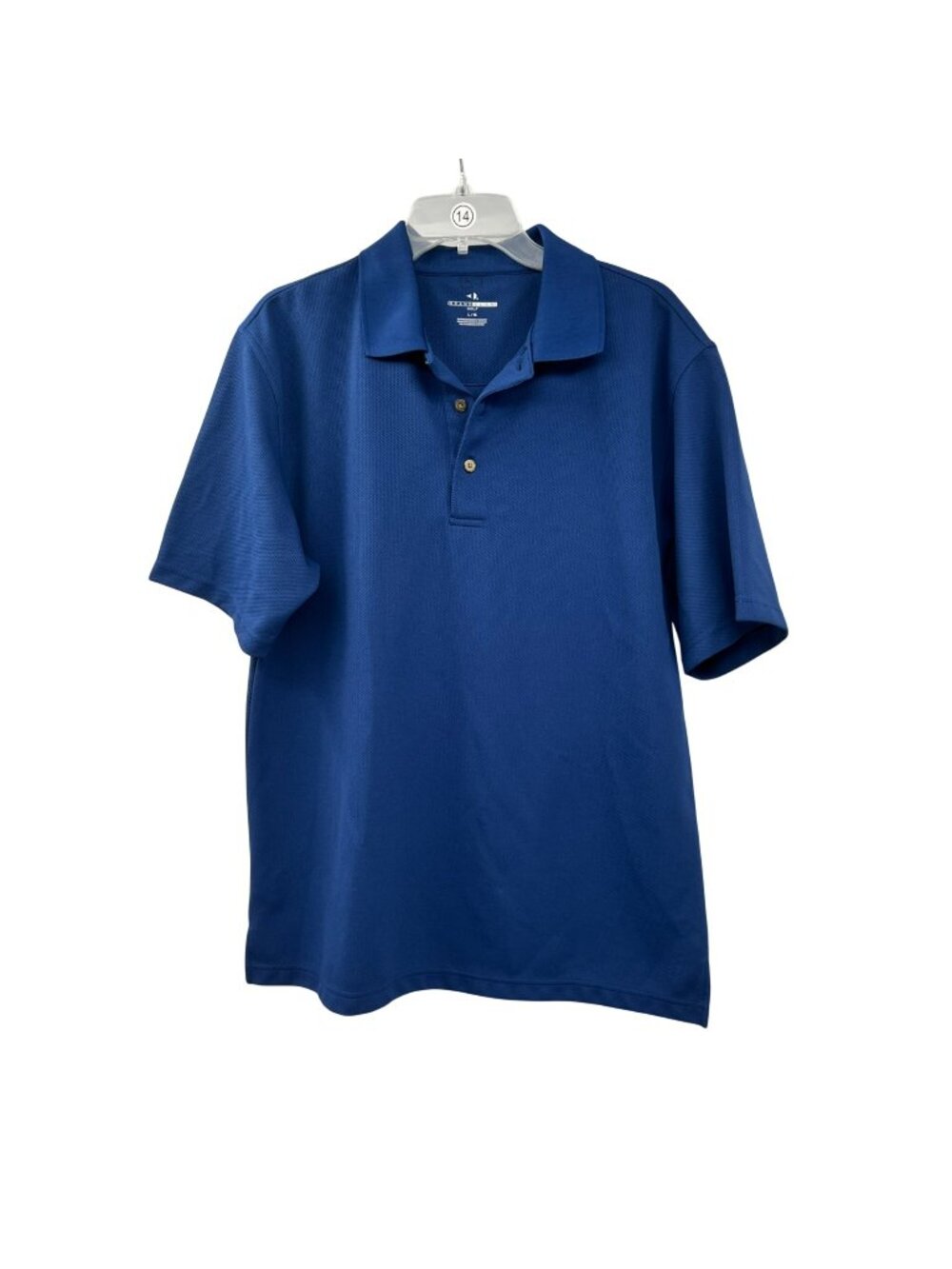 Grand Slam Golf Men's Polo Short Sleeve Blue Size Large